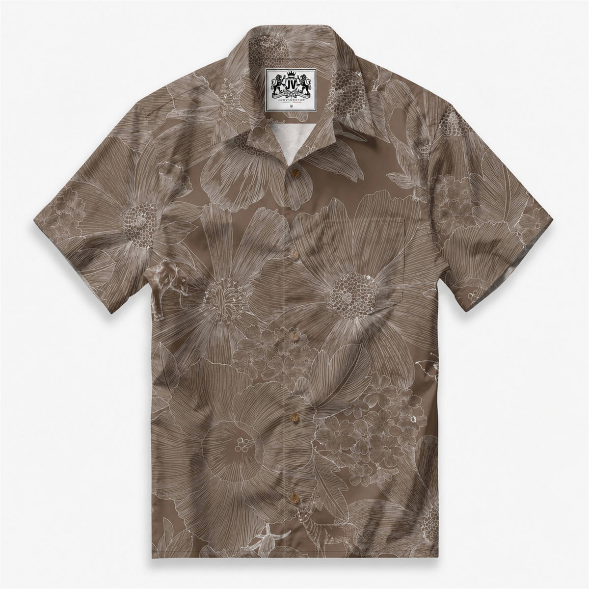 Indigo Floral Elephant Whisper Camp Shirt