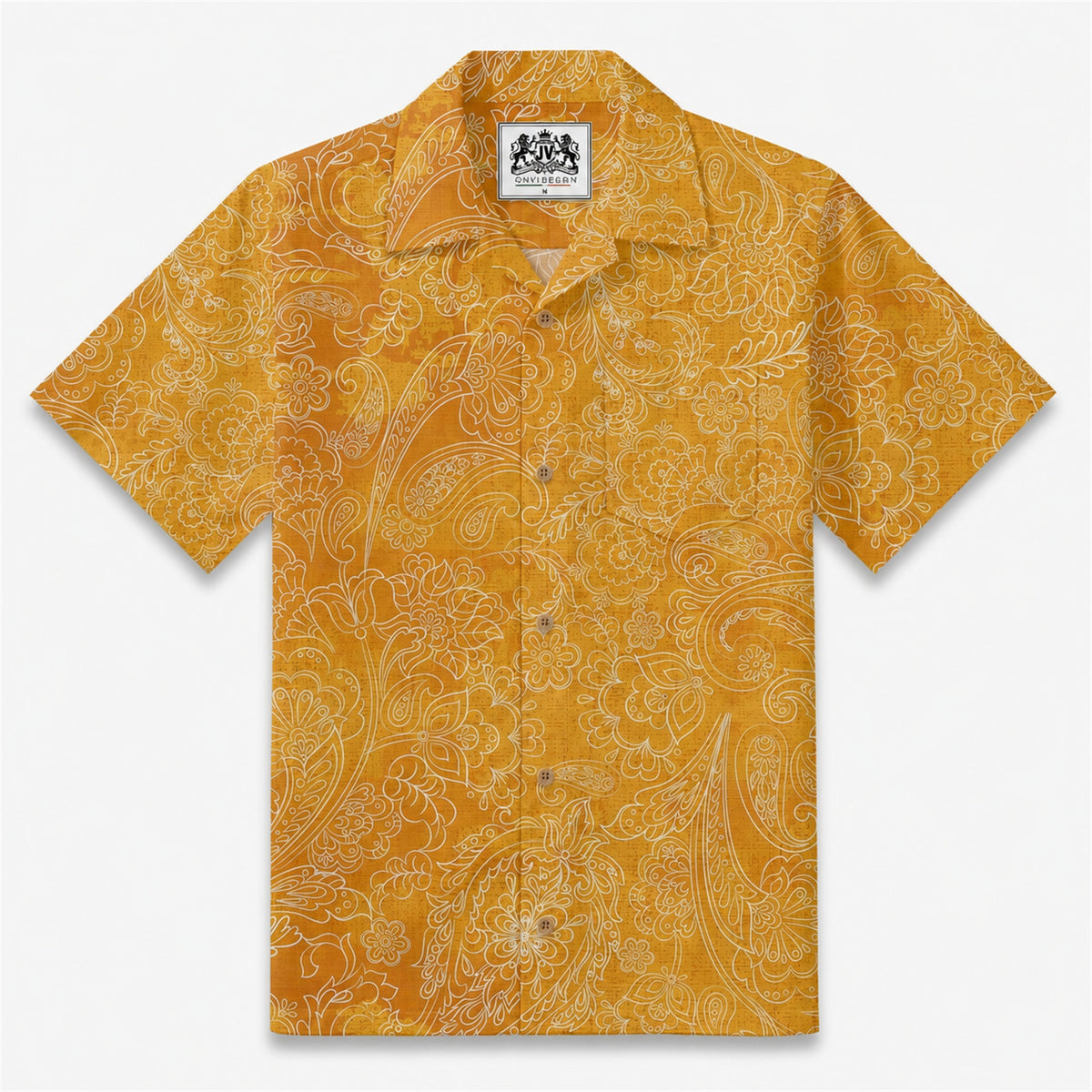 Cocoa Paisley Vintage Camp Shirt