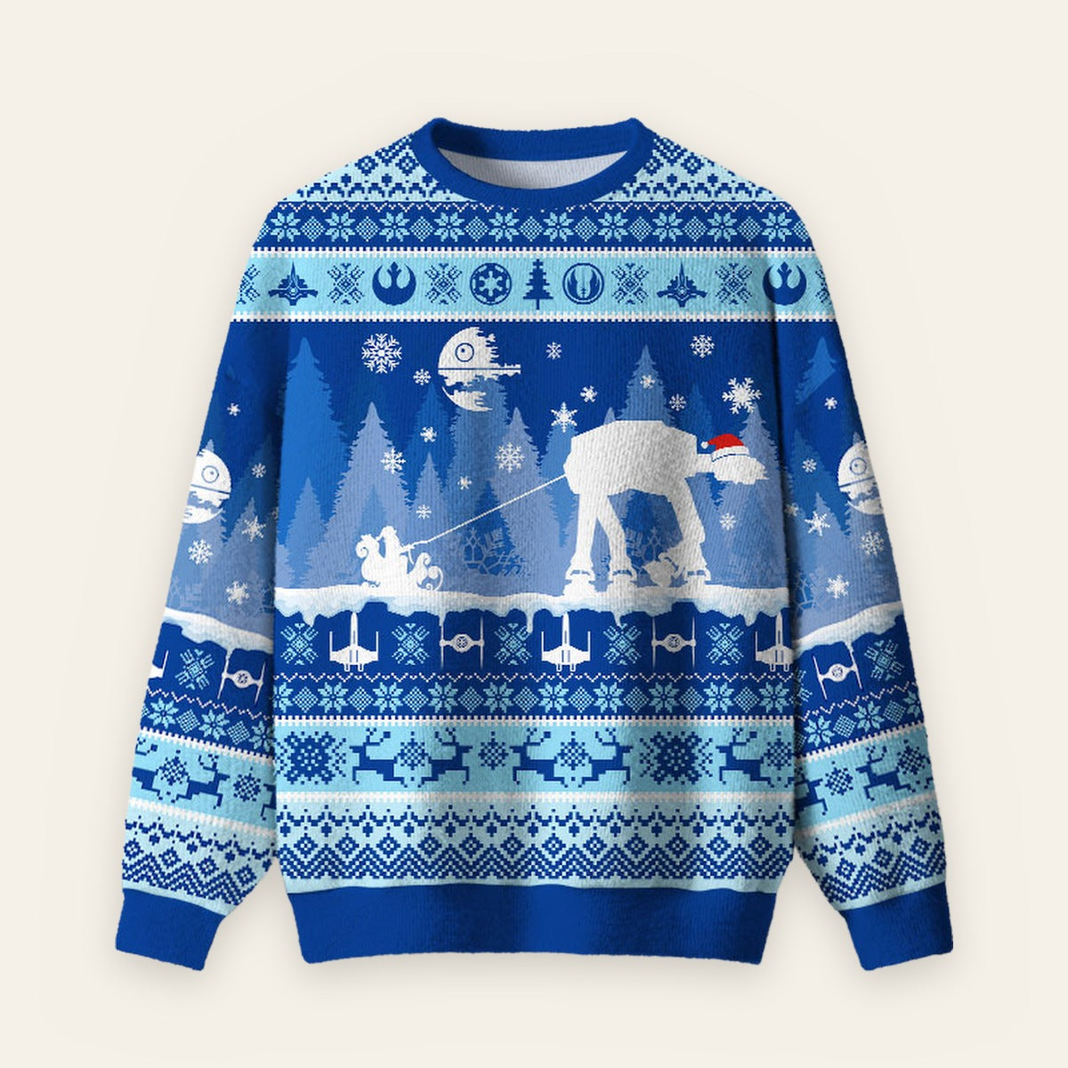AT Snow Walker Christmas Ugly Christmas Fuzzy Fleece Sweatshirt