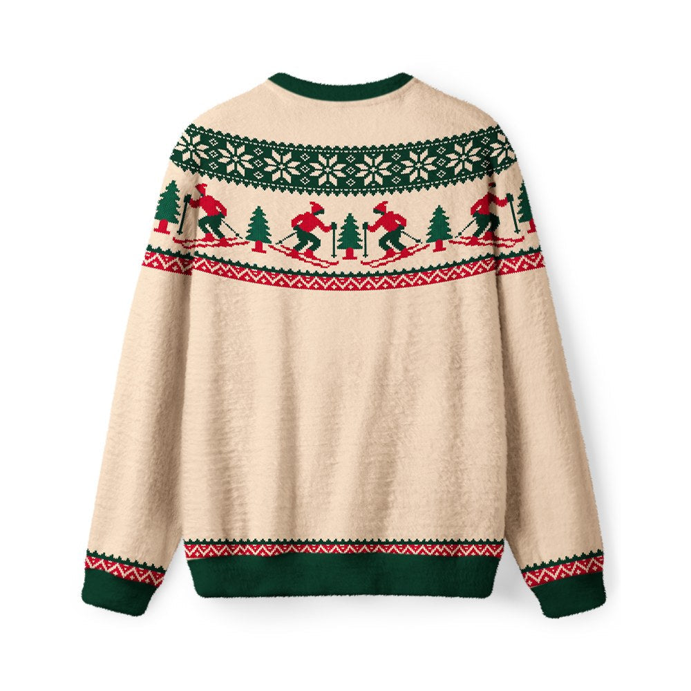 Vintage 1960s Nordic Ski Christmas Sweater - back