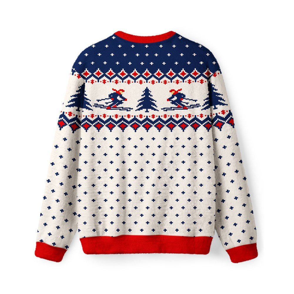 Vintage 1960s Alpine Ski Christmas Sweater - back