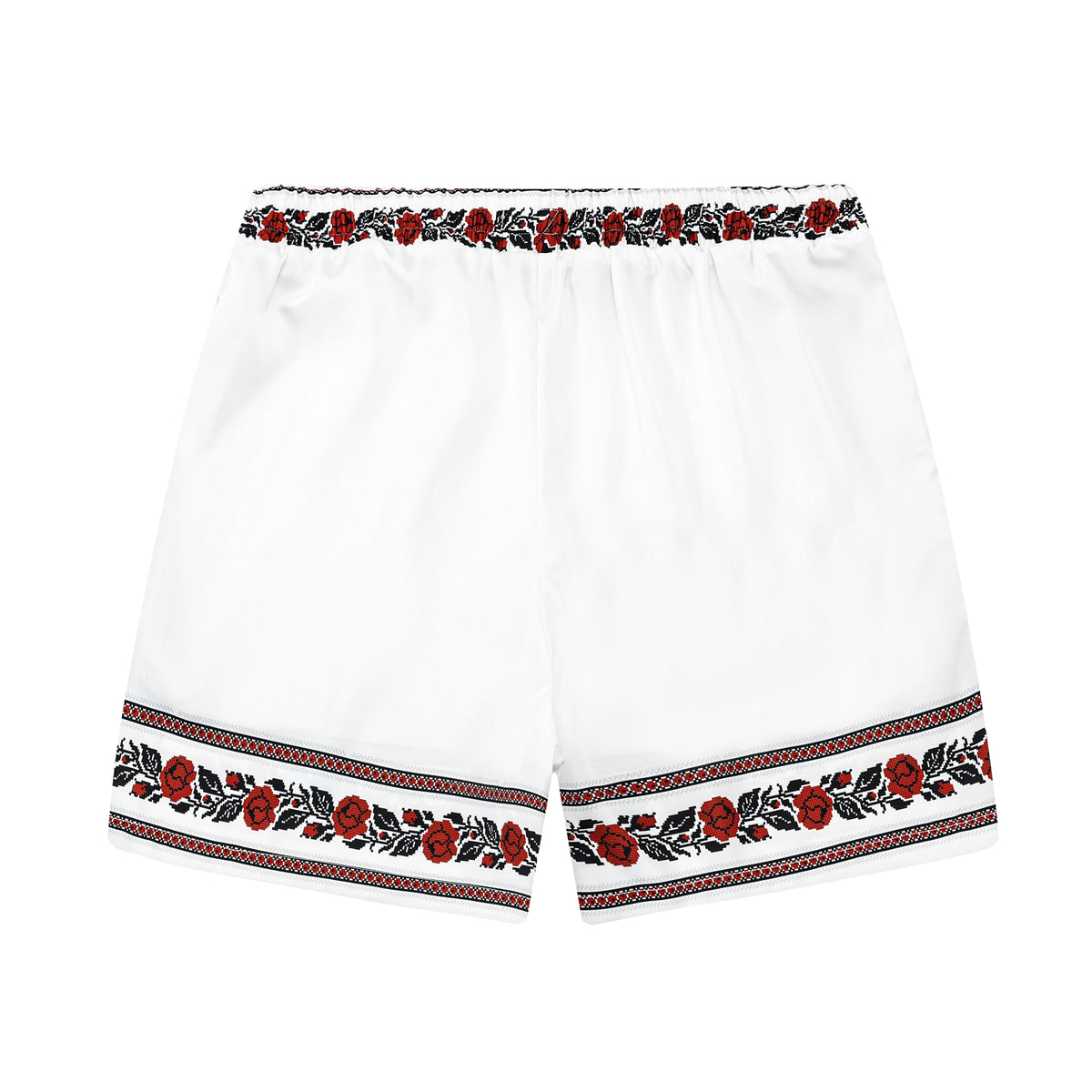 Floral Pattern Cherry Printed Waistband Shorts