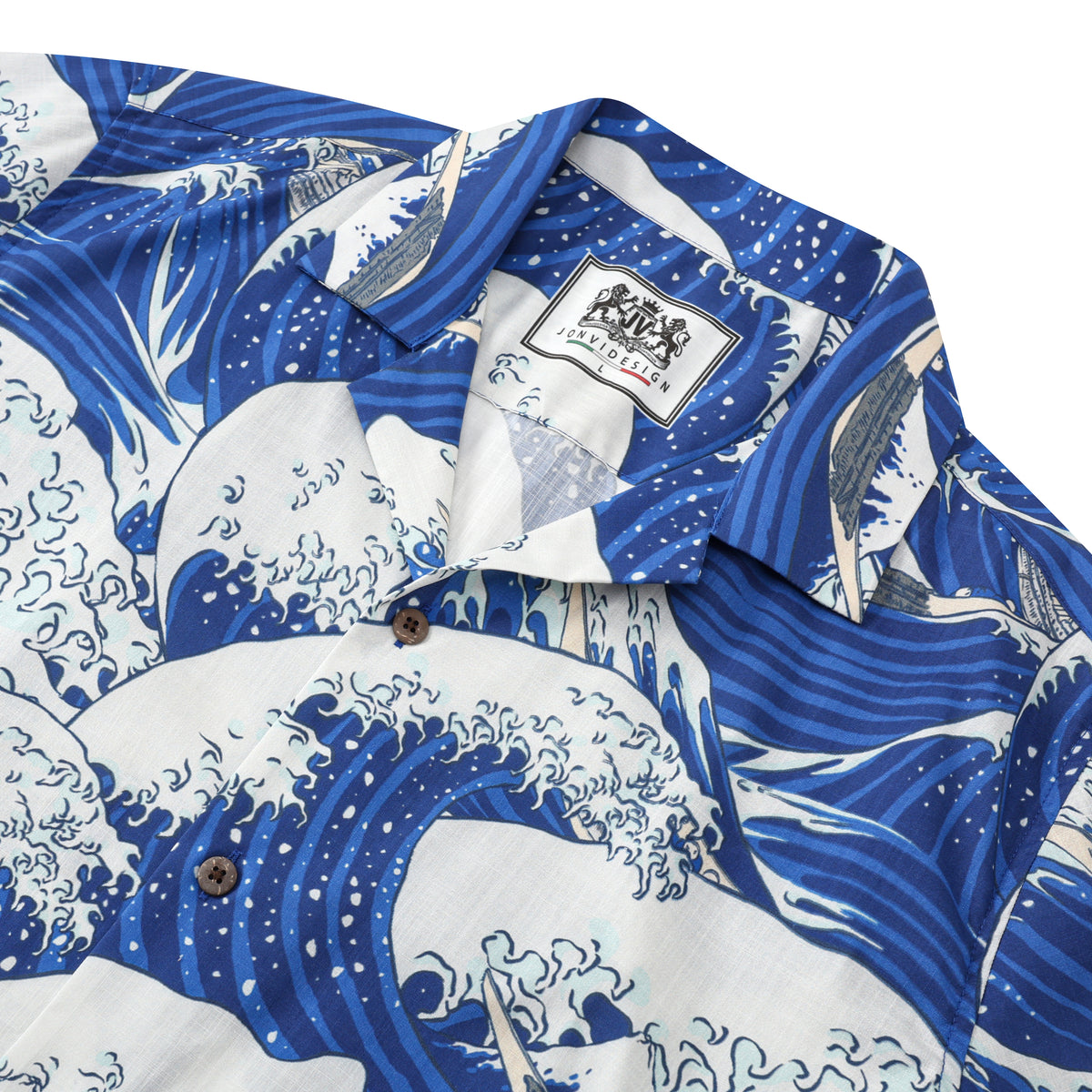 Great Wave Kanagawa Camp Collar Short Sleeve Shirt