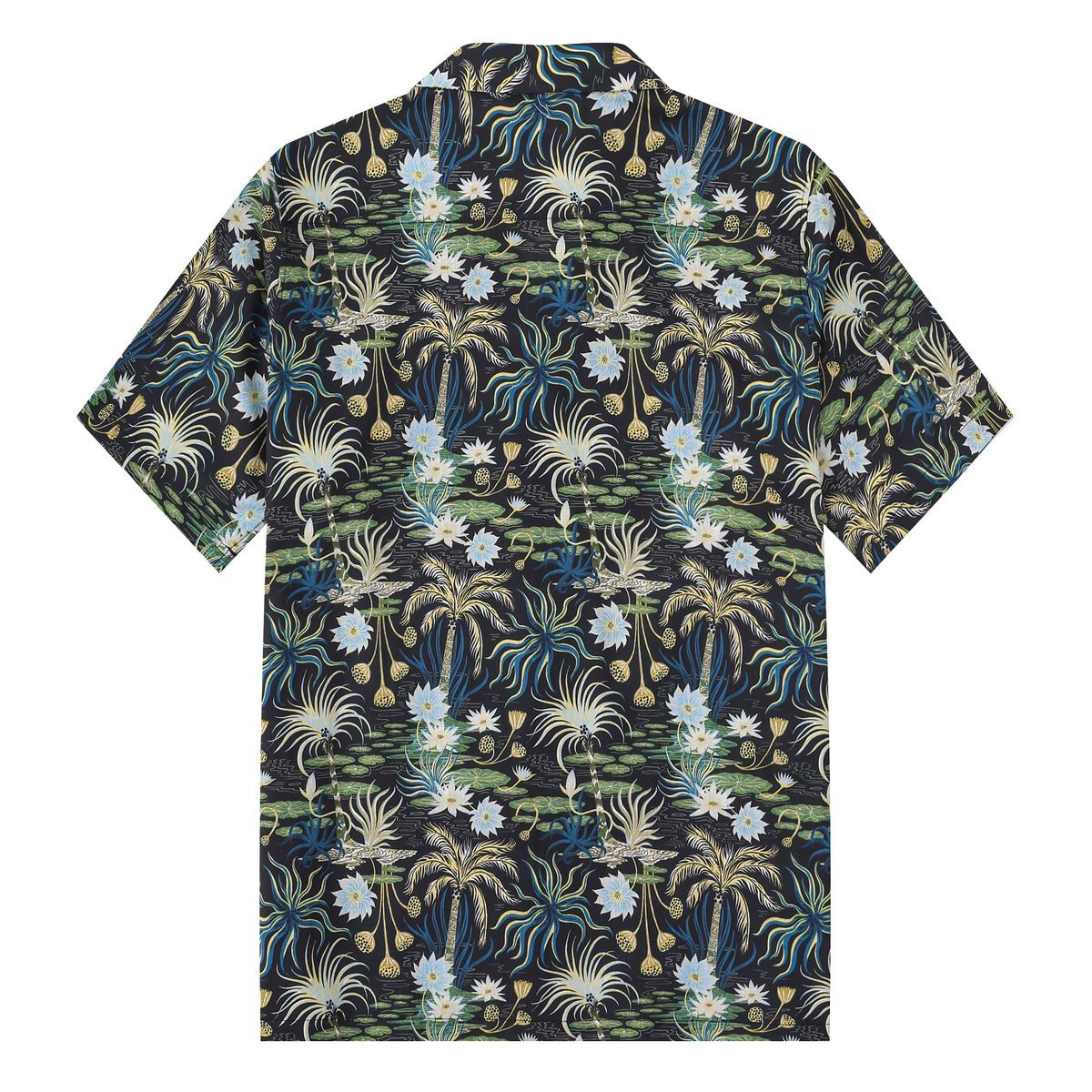 Aloha Style Floral Pattern Camp Collar Short Sleeve Shirt