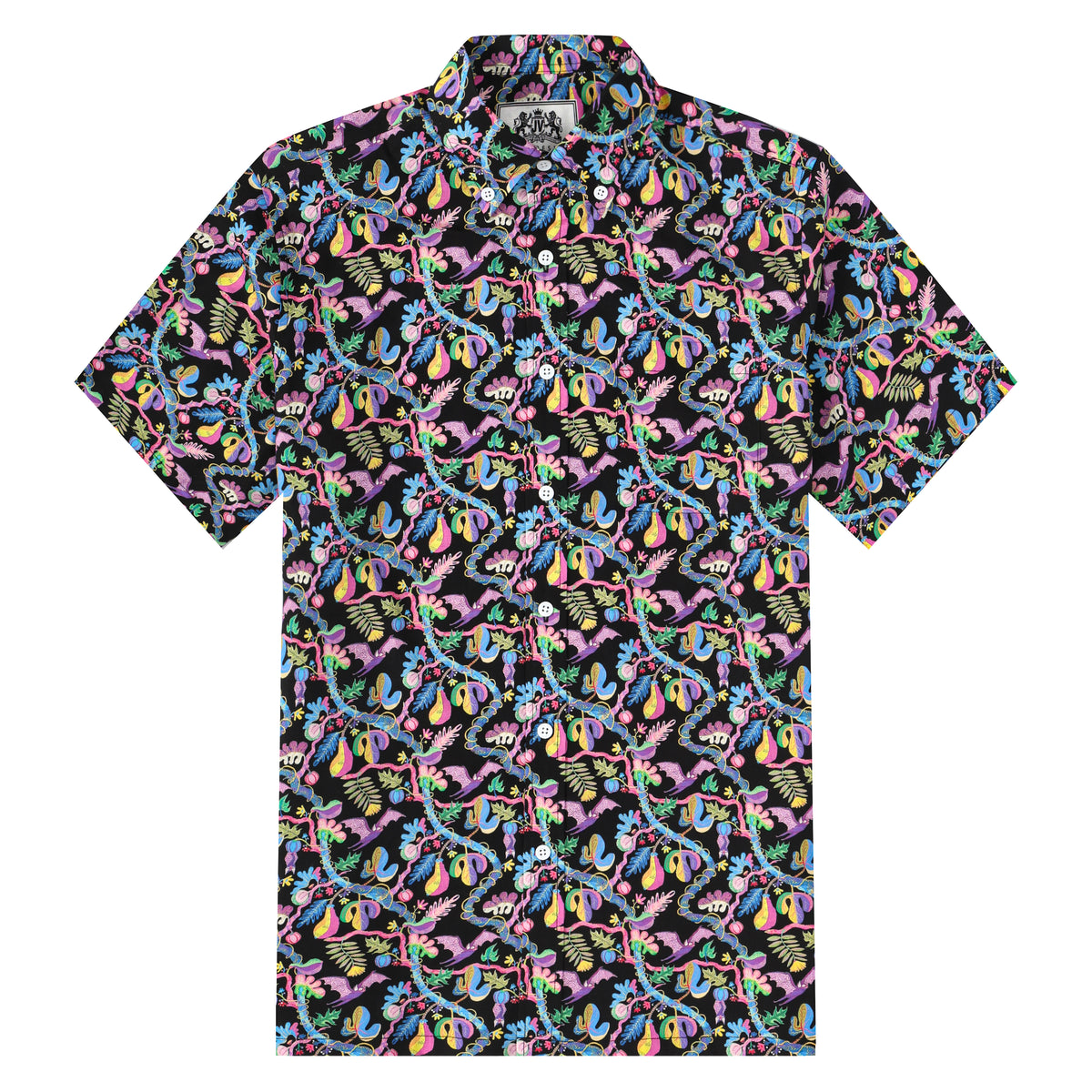 Aloha Style Batman Button Short Sleeve Shirt
