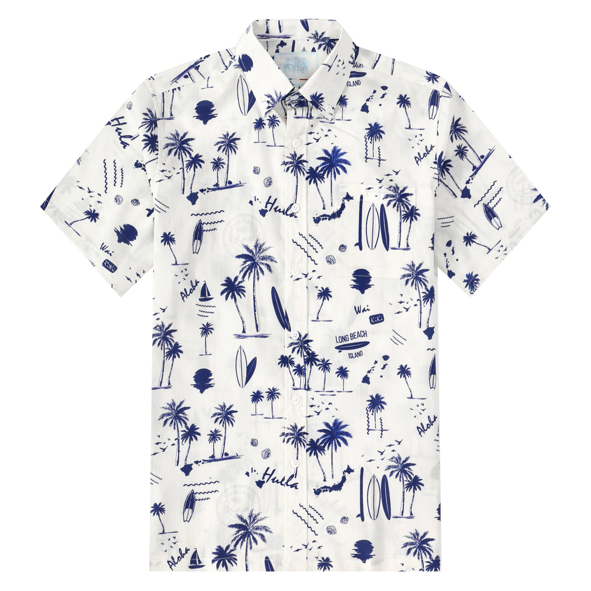 Beach Surfing Pattern Short Sleeve Shirt
