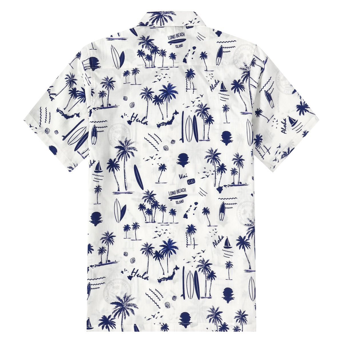Beach Surfing Pattern Short Sleeve Shirt