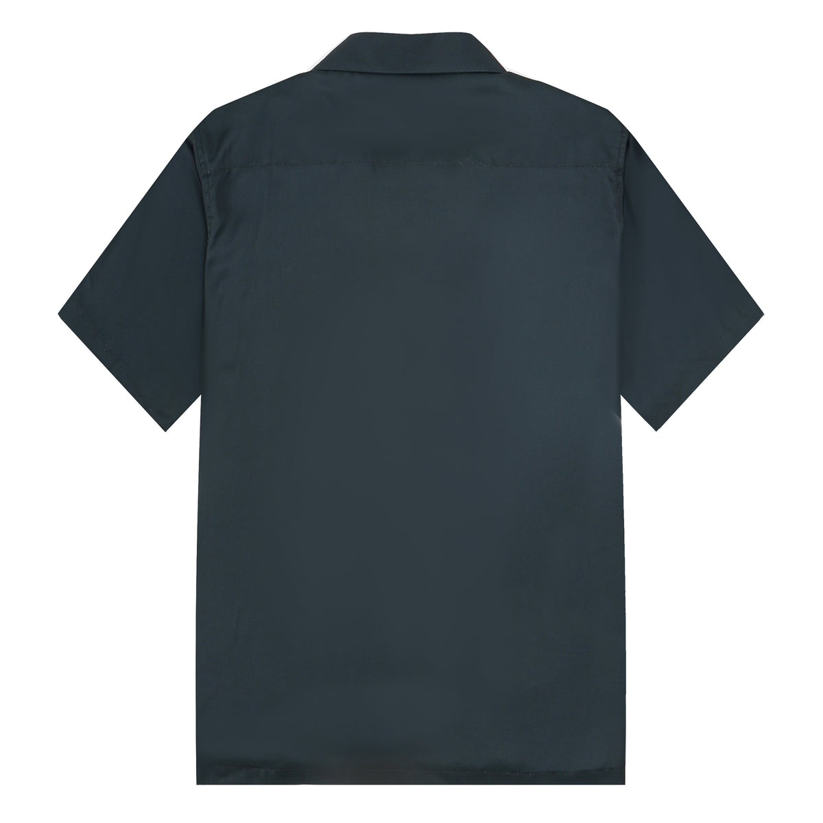 Black Mouse Print Camp Collar Short Sleeve Shirt