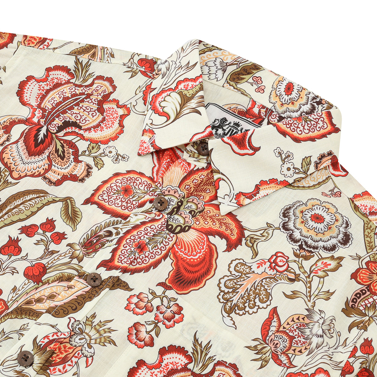 Floral Pattern Short Sleeve Sports Shirt Festival Wear