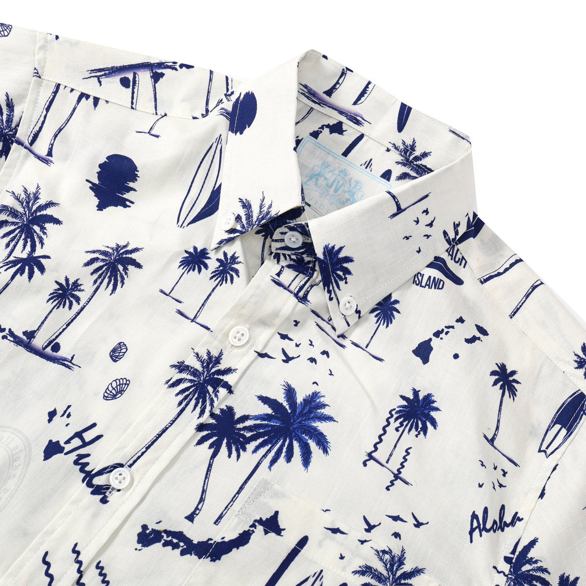 Beach Surfing Pattern Short Sleeve Shirt