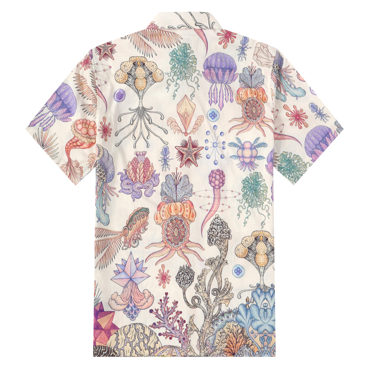 Underwater Pattern Button Short Sleeve Shirt