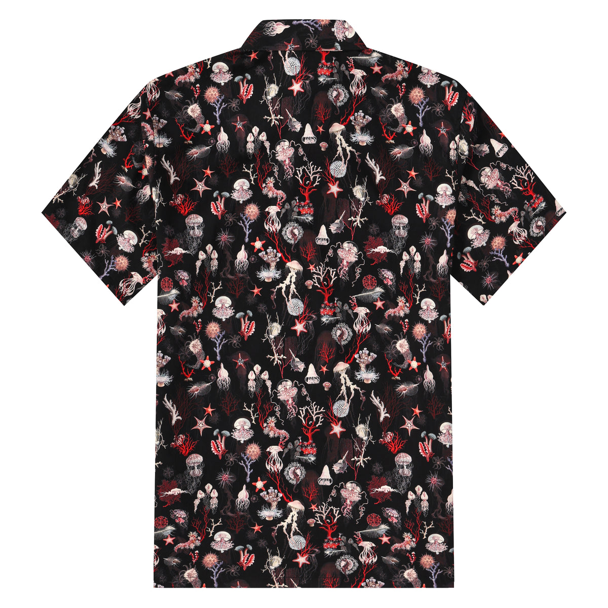 Aloha Underwater Creature Pattern Button Short Sleeve Shirt