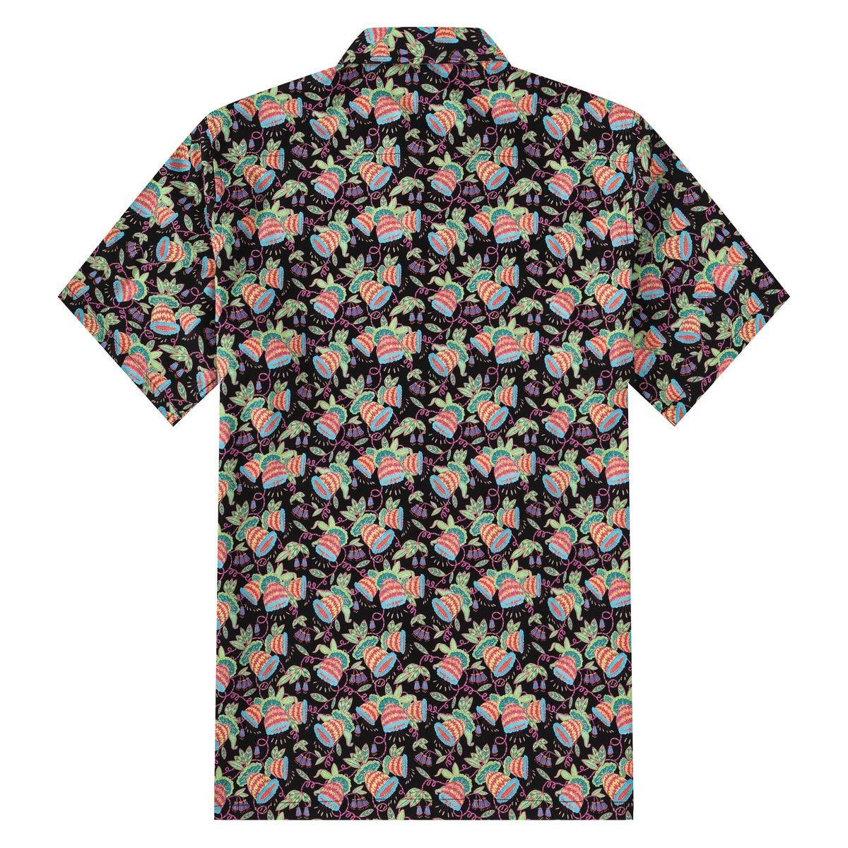 Plant Pattern Button Short Sleeve Shirt