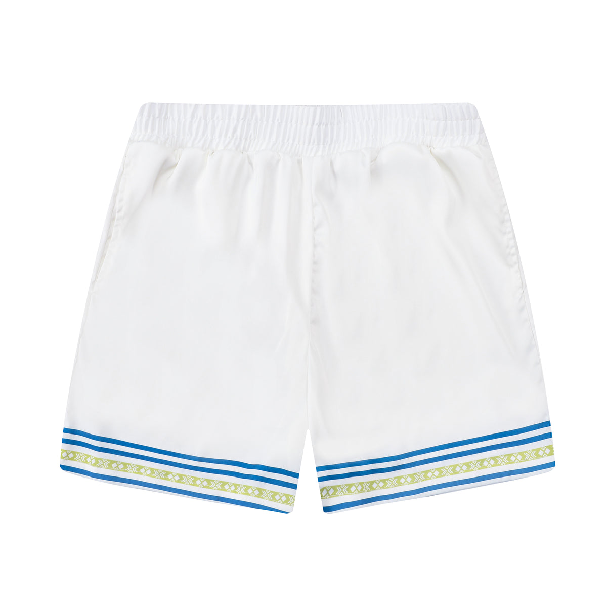 Grand Palace Pattern Silk Fiber Waistband Shorts