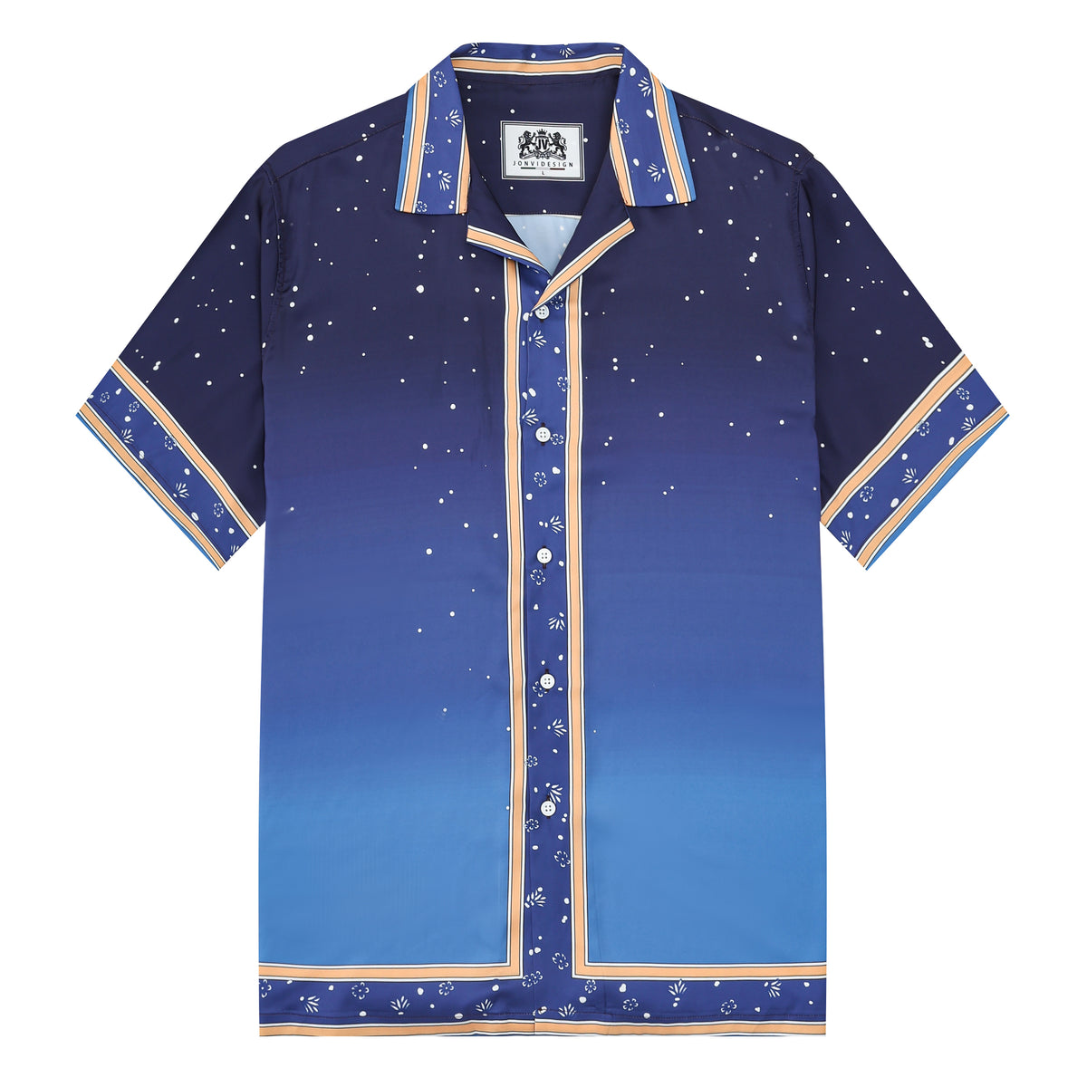 Cactus Bunny Pattern Camp Collar Casual Shirt for Men
