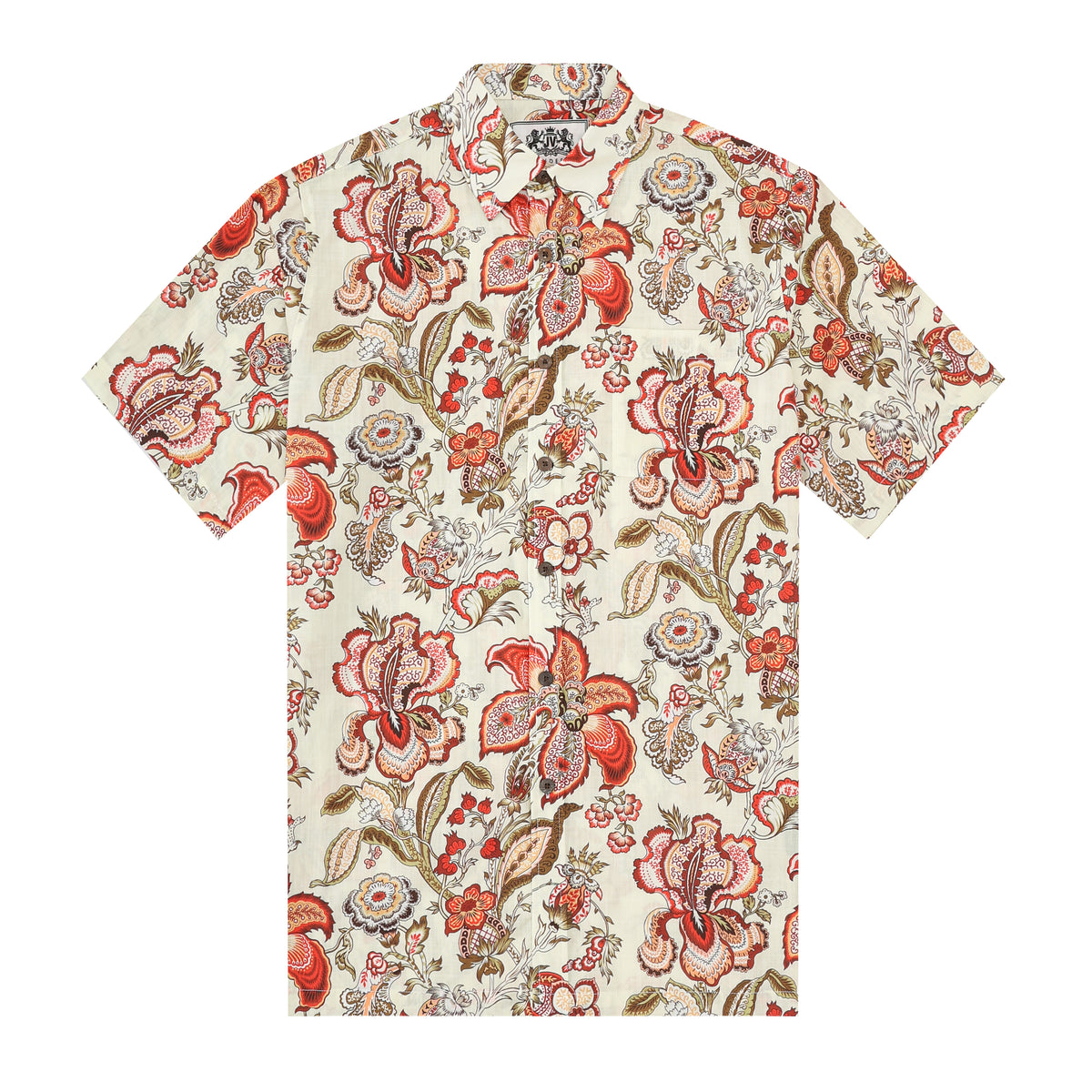 Floral Pattern Short Sleeve Sports Shirt Festival Wear