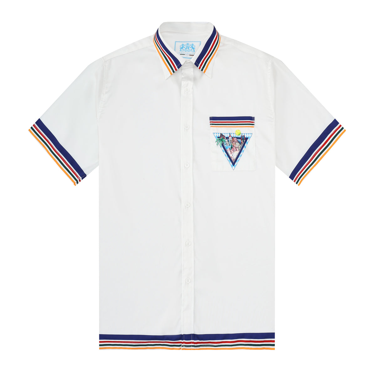 Western Architecture Pattern Short Sleeve Drop Shoulder Shirt