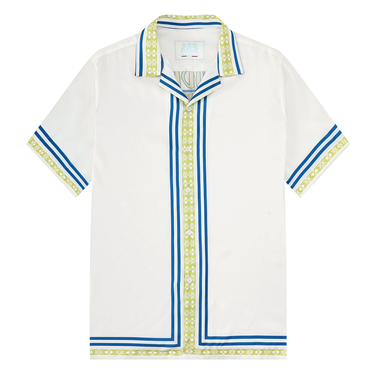 Grand Palace Pattern Short Sleeve Camp Collar Shirt