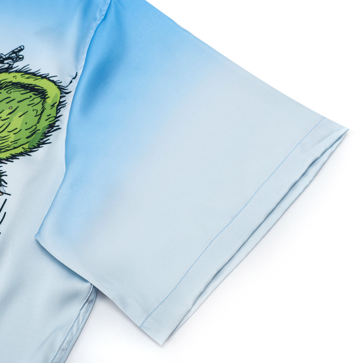 Blue Gradient Mouse Modified Car Print On Black Background Camp Collar Short Sleeve Shirt