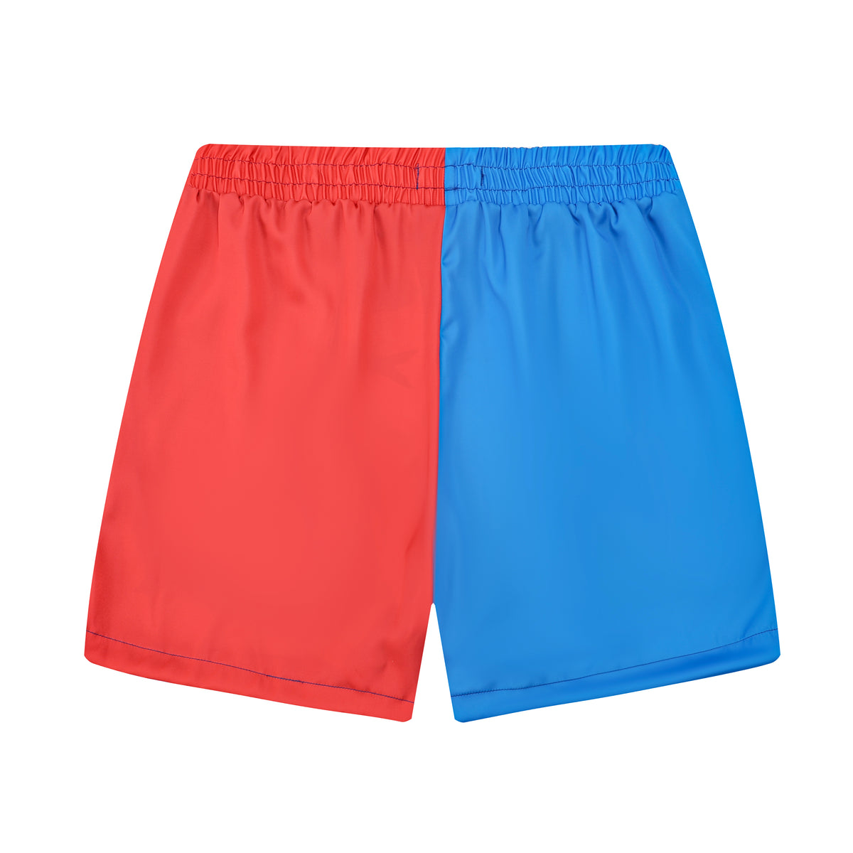 Splicing Color Sardine Print Elastic Waistband Summer Casual Shorts