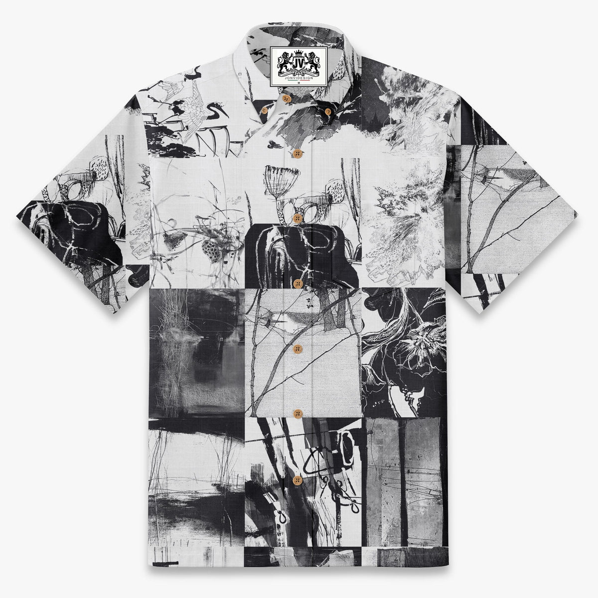 Abstract Ink Canvas Shirt
