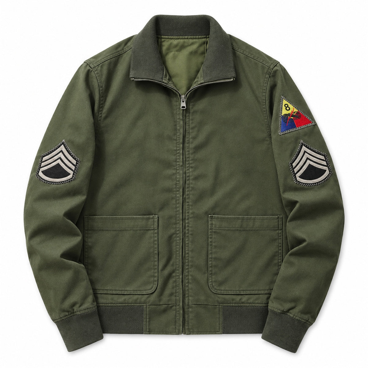 Men's Light Green Casual Plus Size Jacket