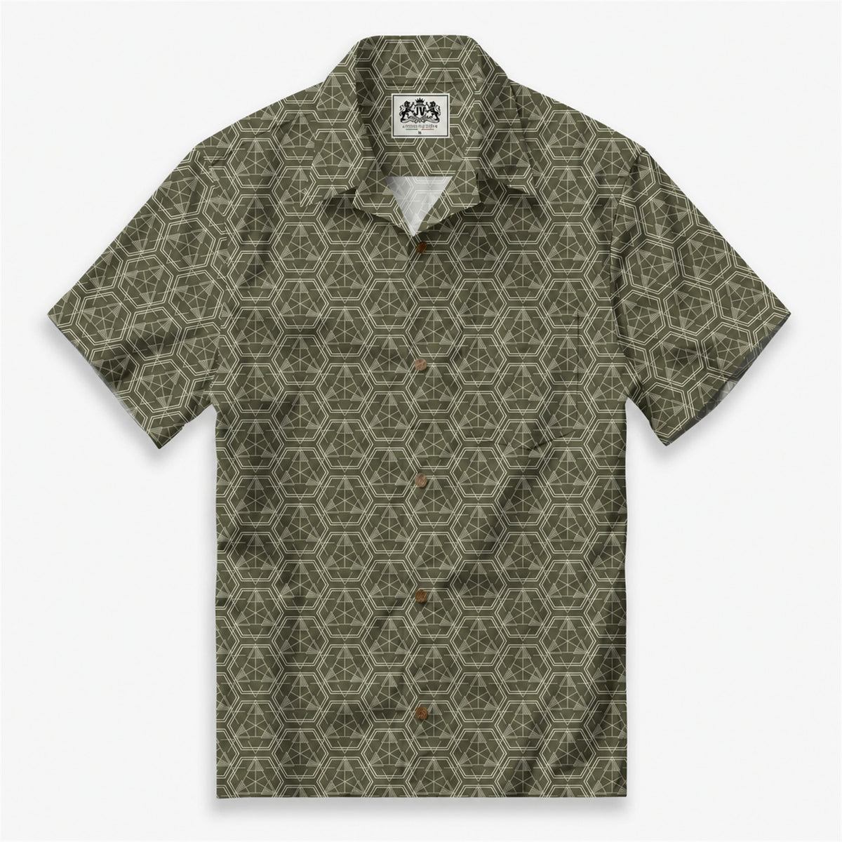 Basic Geometric Camp Shirt