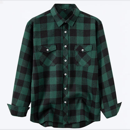 Men's casual long-sleeved button-down shirt, casual jacket, casual shirt