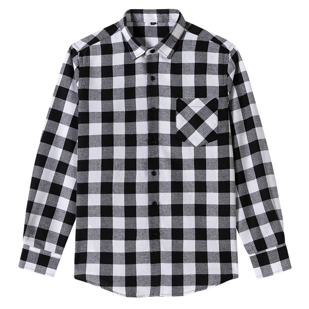 Men's Shirt - Plaid Long-Sleeved Shirt - Classic Ruffled Check Patterned Casual Cotton Men's Clothing Casual Export Shirt