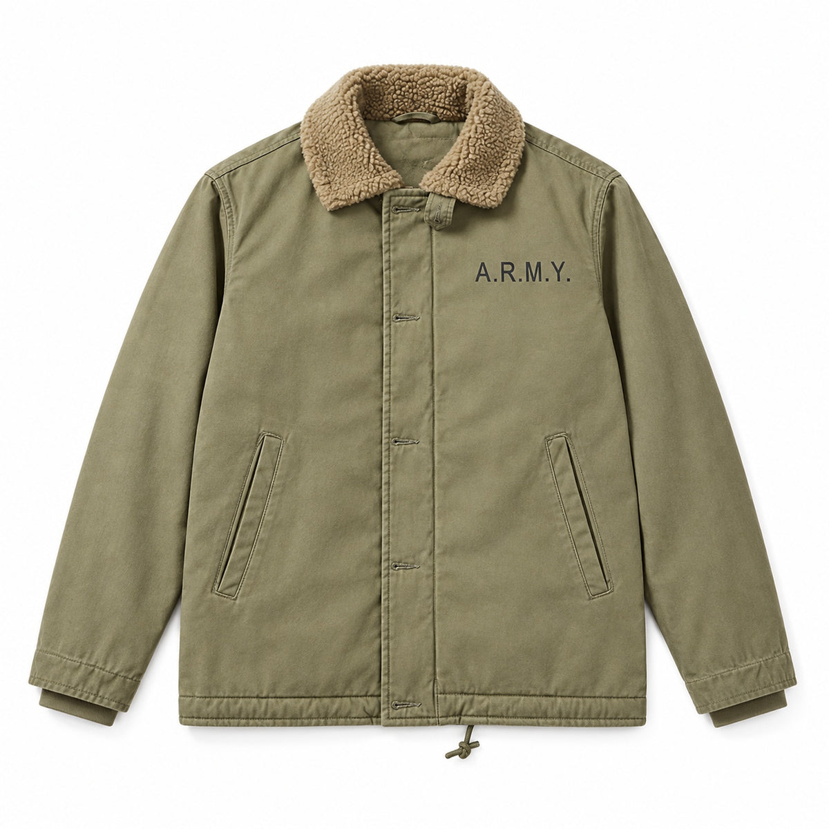 Men's Light Green Cotton Thick Lapel Jacket