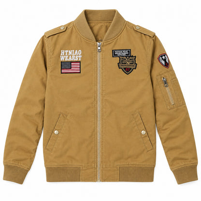 Men’s Khaki "Air One" Military-Style Jacket