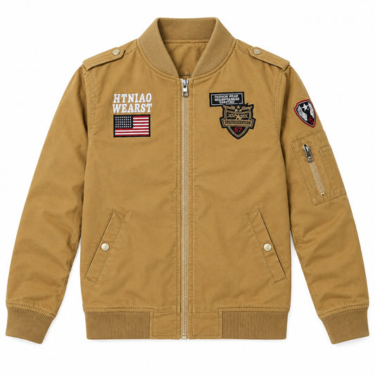 Men’s Khaki "Air One" Military-Style Jacket