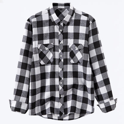 Men's casual long-sleeved button-down shirt, casual jacket, casual shirt