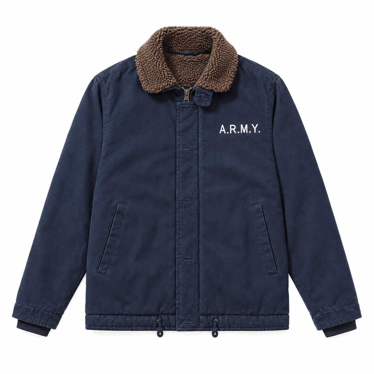 Men's Blue Cotton Thick Lapel Jacket