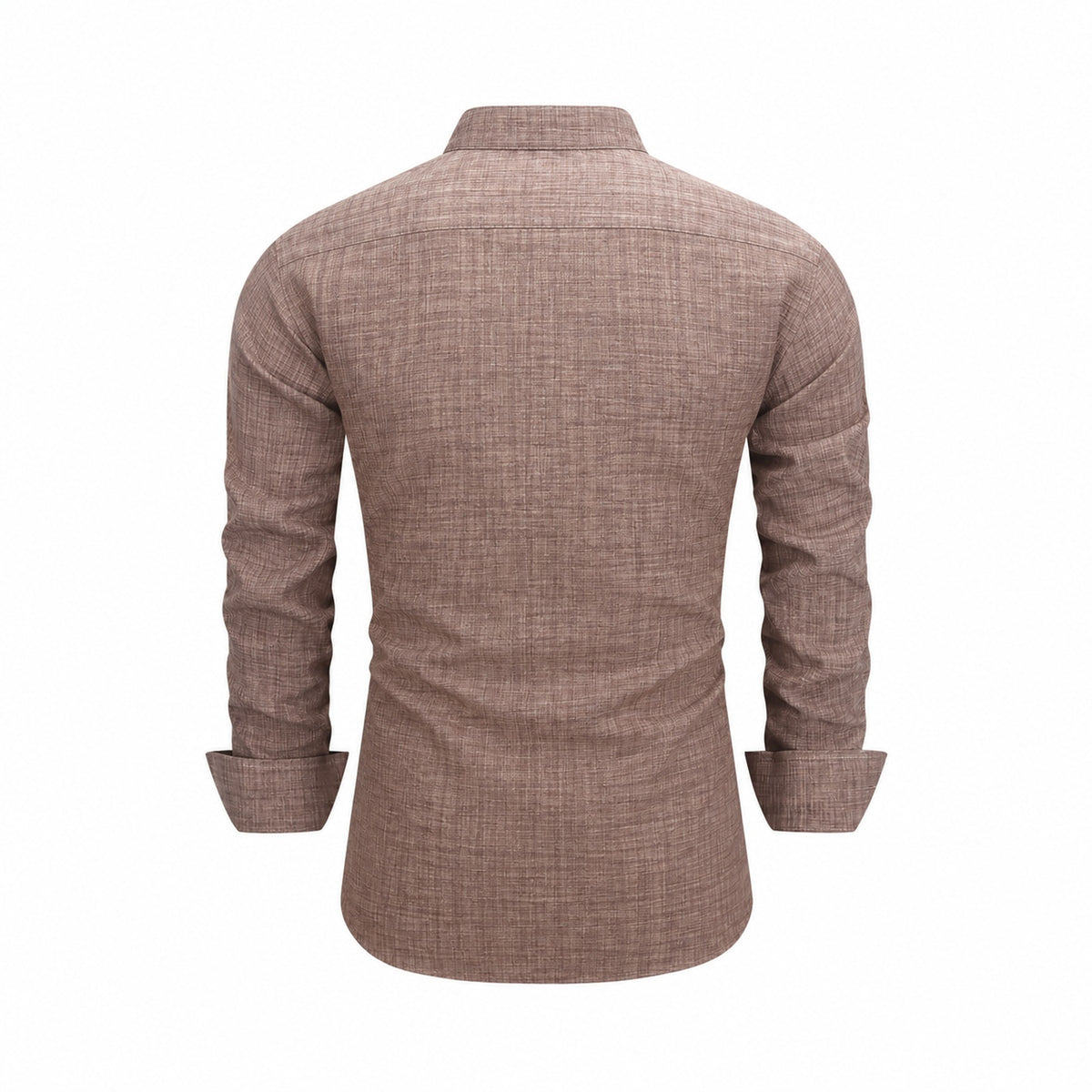 Men's  collar button-down shirt with hidden front opening, cotton-like texture long-sleeved shirt, loose and casual men's clothing wholesale (Copy)