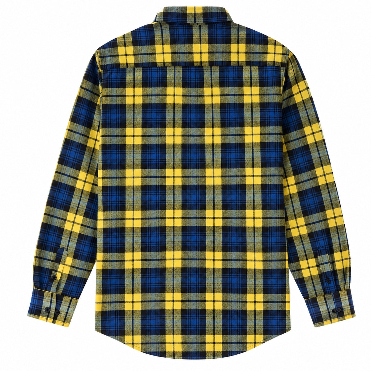 Men's Shirt - Plaid Long-Sleeved Shirt - Classic Ruffled Check Patterned Casual Cotton Men's Clothing Casual Export Shirt