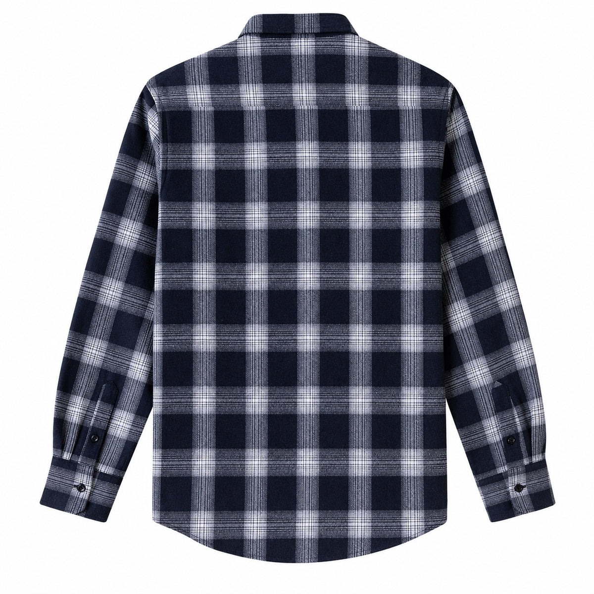Men's Shirt - Plaid Long-Sleeved Shirt - Classic Ruffled Check Patterned Casual Cotton Men's Clothing Casual Export Shirt