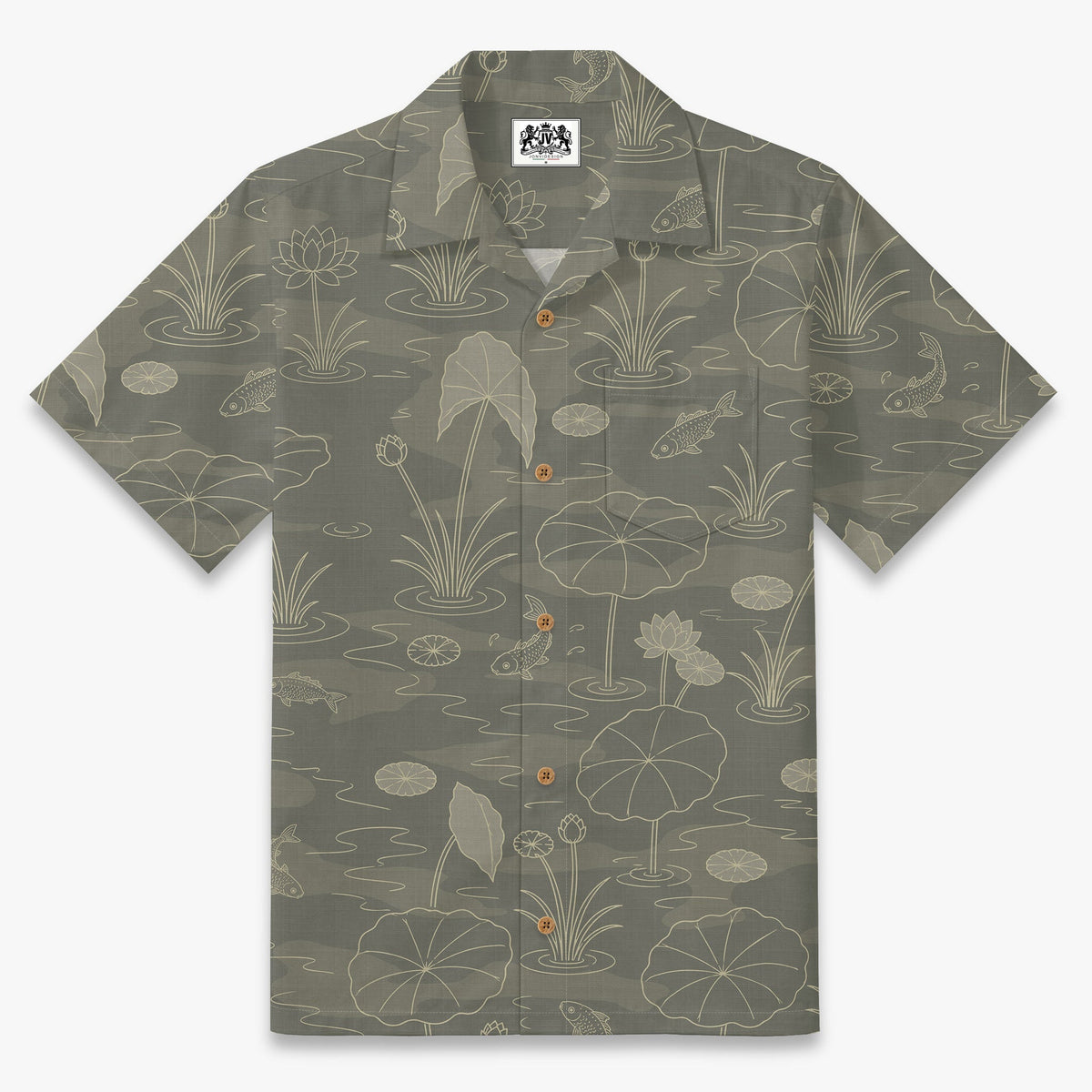 Koi Lotus Reverie Camp Shirt