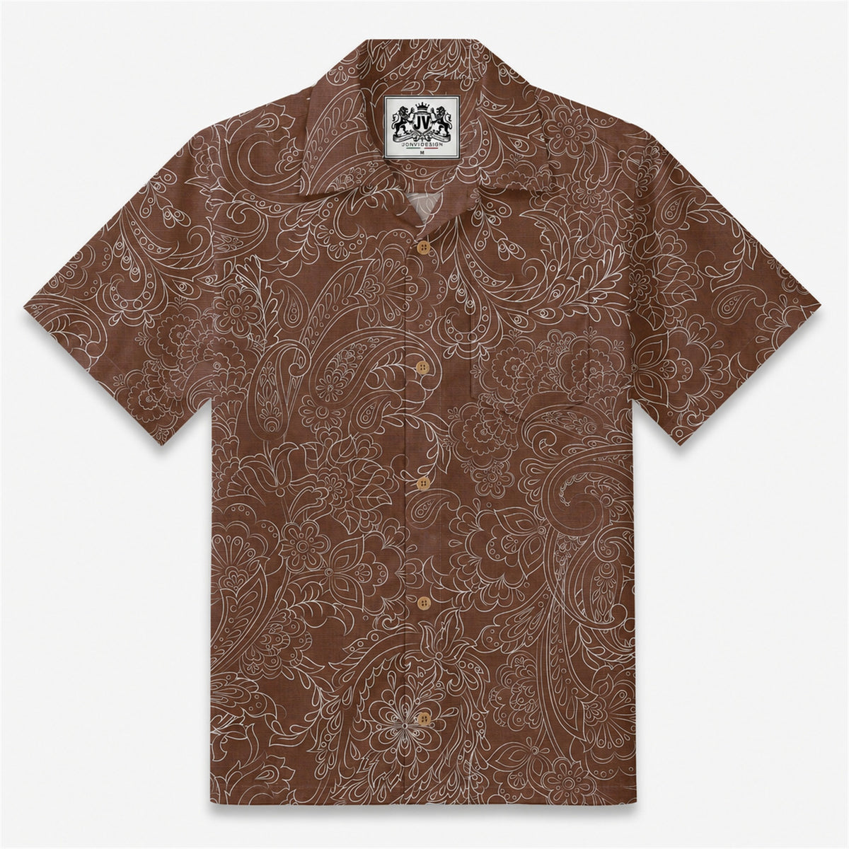 Cocoa Paisley Vintage Camp Shirt
