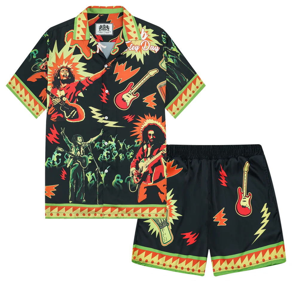 Bob Marley Singer Elastic Waistband Casual Shorts