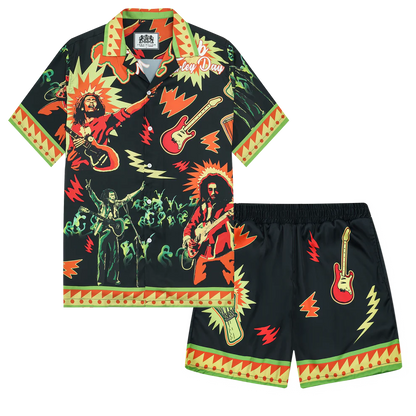 Bob Marley Singer Elastic Waistband Casual Shorts