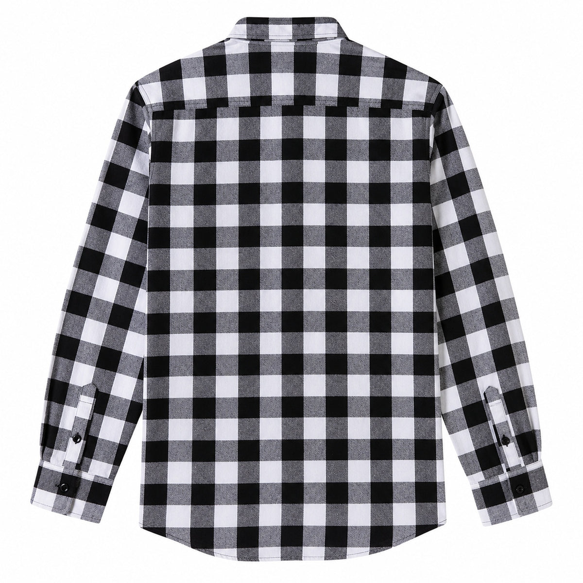 Men's Shirt - Plaid Long-Sleeved Shirt - Classic Ruffled Check Patterned Casual Cotton Men's Clothing Casual Export Shirt