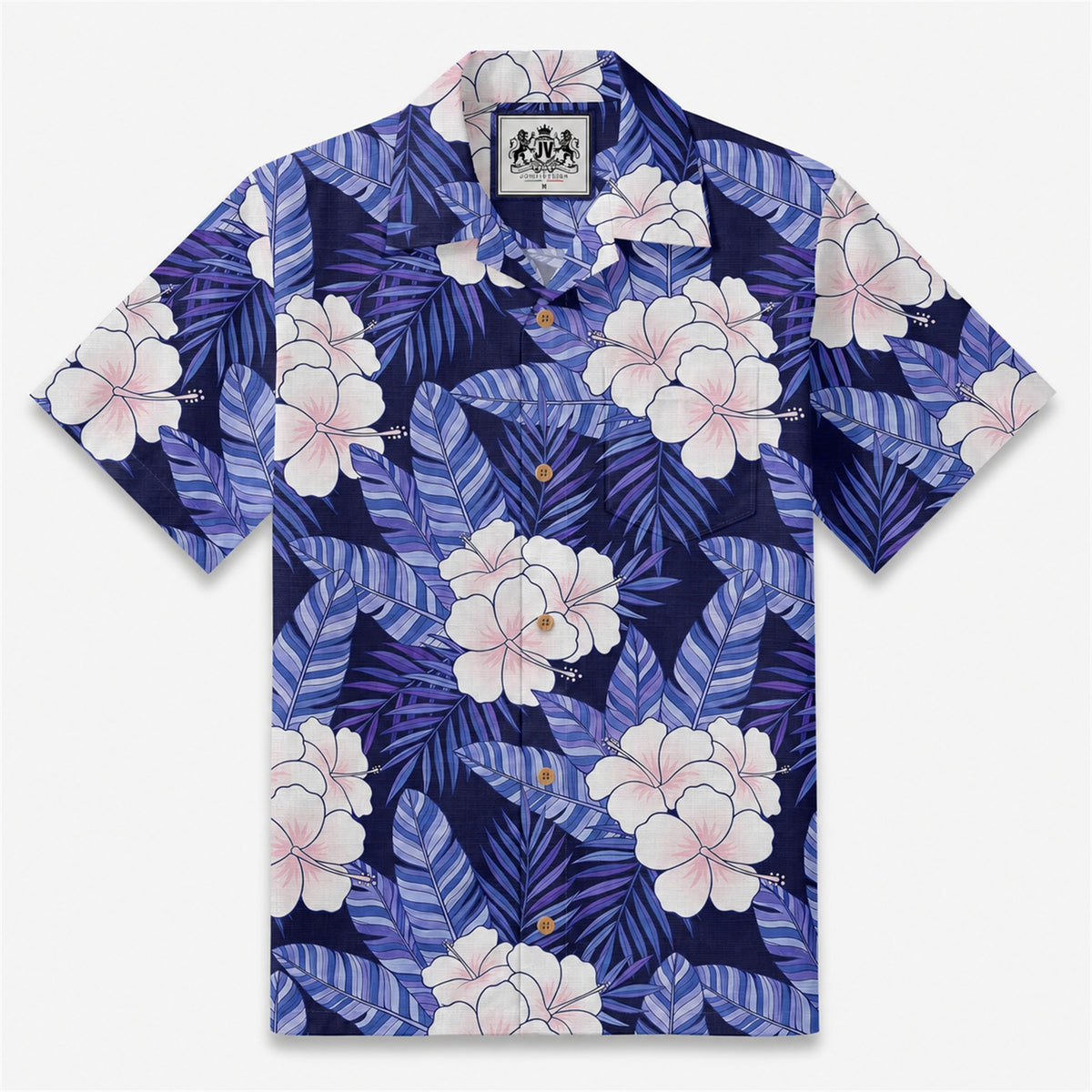 Moonlit Hibiscus Camp Shirt