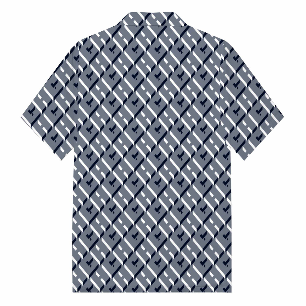 High-Grade Gray Style Camp Collar Short Sleeve Shirt