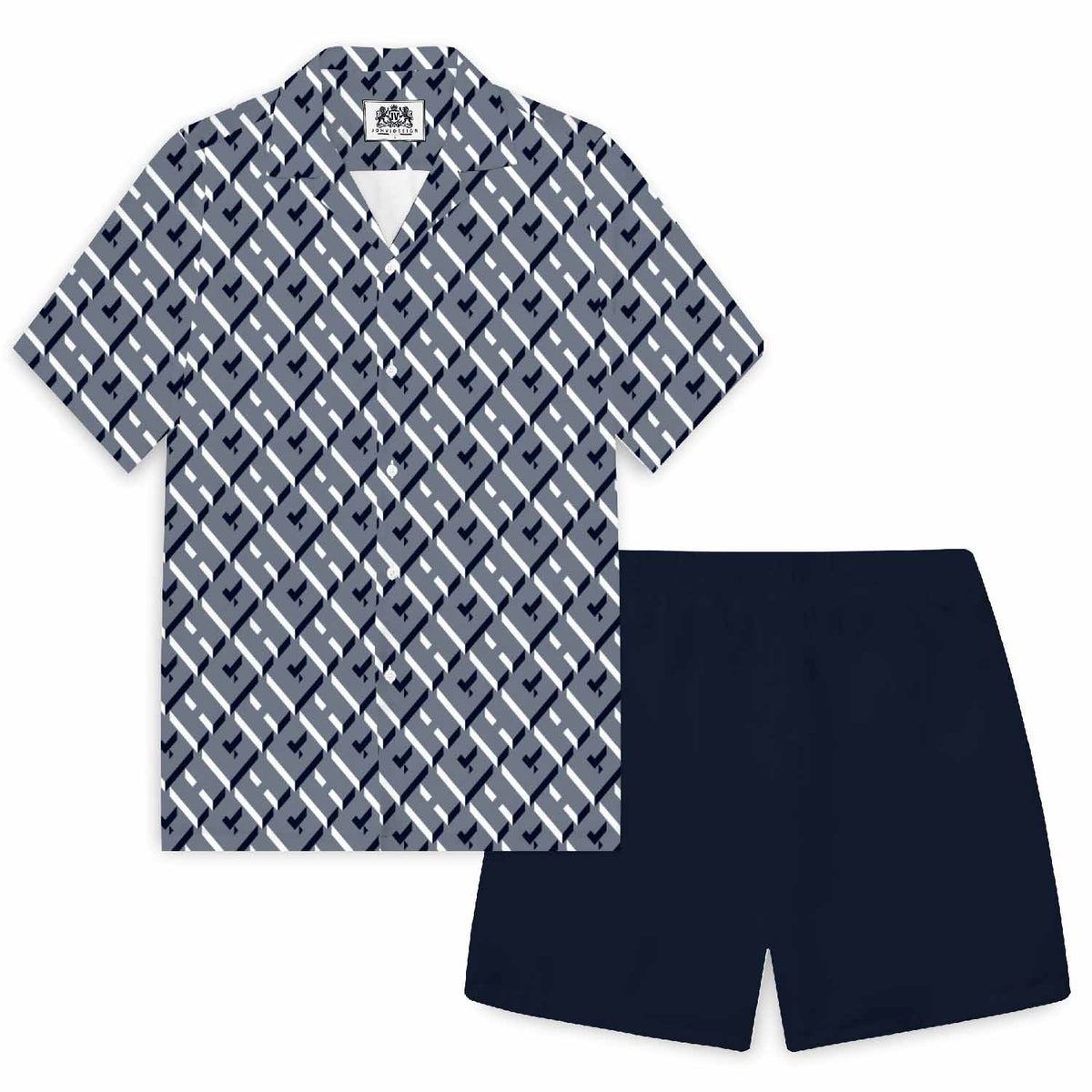 High-Grade Gray Style Elastic Waistband Summer Casual Shorts