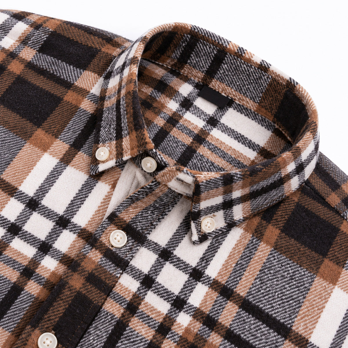Men's Plus-Size Plaid Shirt, Fleece-Lined, Versatile Casual Fit, Cotton Long Sleeve for Young Men