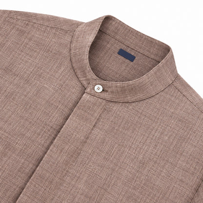 Men's  collar button-down shirt with hidden front opening, cotton-like texture long-sleeved shirt, loose and casual men's clothing wholesale (Copy)