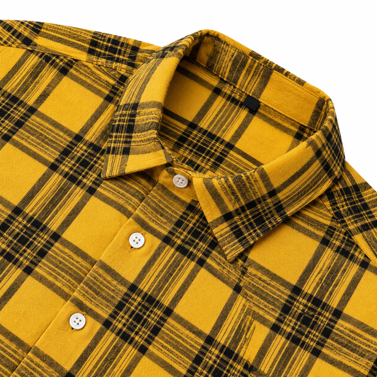 Men's Shirt - Plaid Long-Sleeved Shirt - Classic Ruffled Check Patterned Casual Cotton Men's Clothing Casual Export Shirt