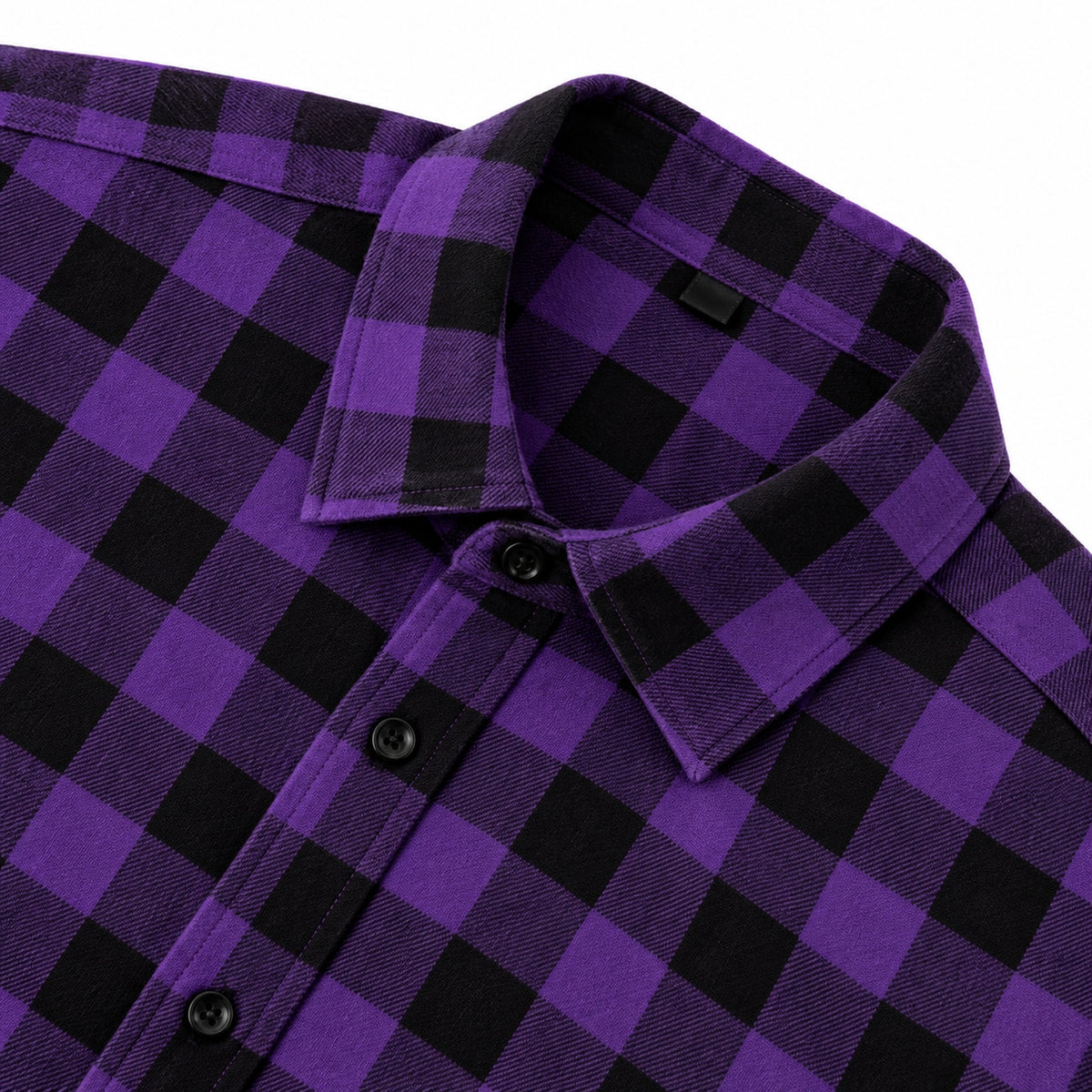 Men's Shirt - Plaid Long-Sleeved Shirt - Classic Ruffled Check Patterned Casual Cotton Men's Clothing Casual Export Shirt