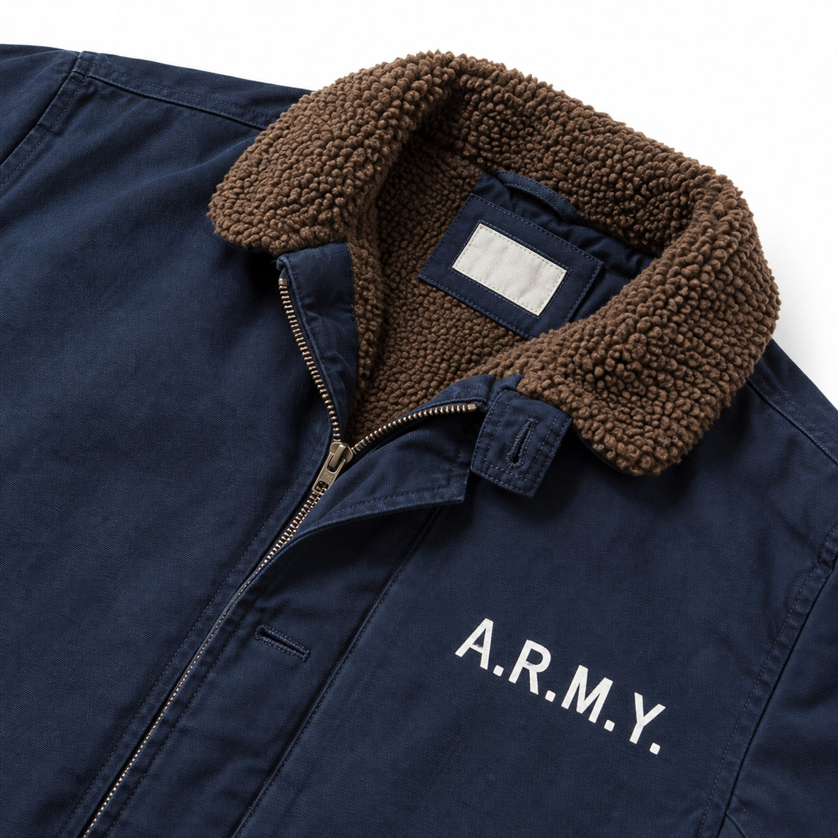 Men's Blue Cotton Thick Lapel Jacket
